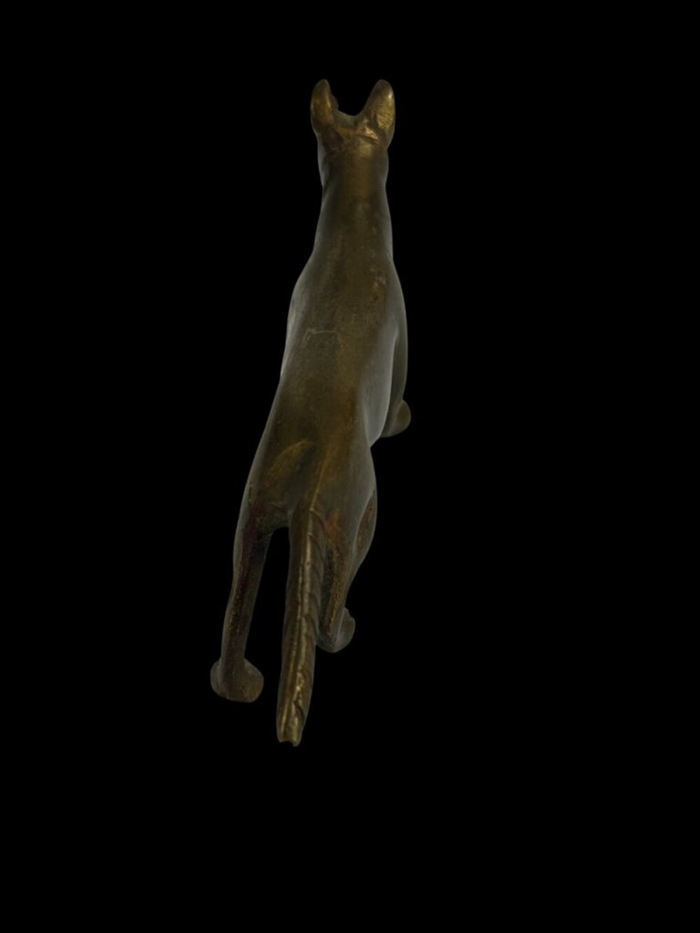Vintage Solid Brass German Shepherd Alsatian Dog Figurine Rustic Decor Classic - Picture 7 of 7